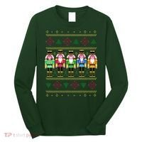 Golden Nutcracker Funny Jolly & Merry Ugly Christmas Long Sleeve Shirt thumb 0
