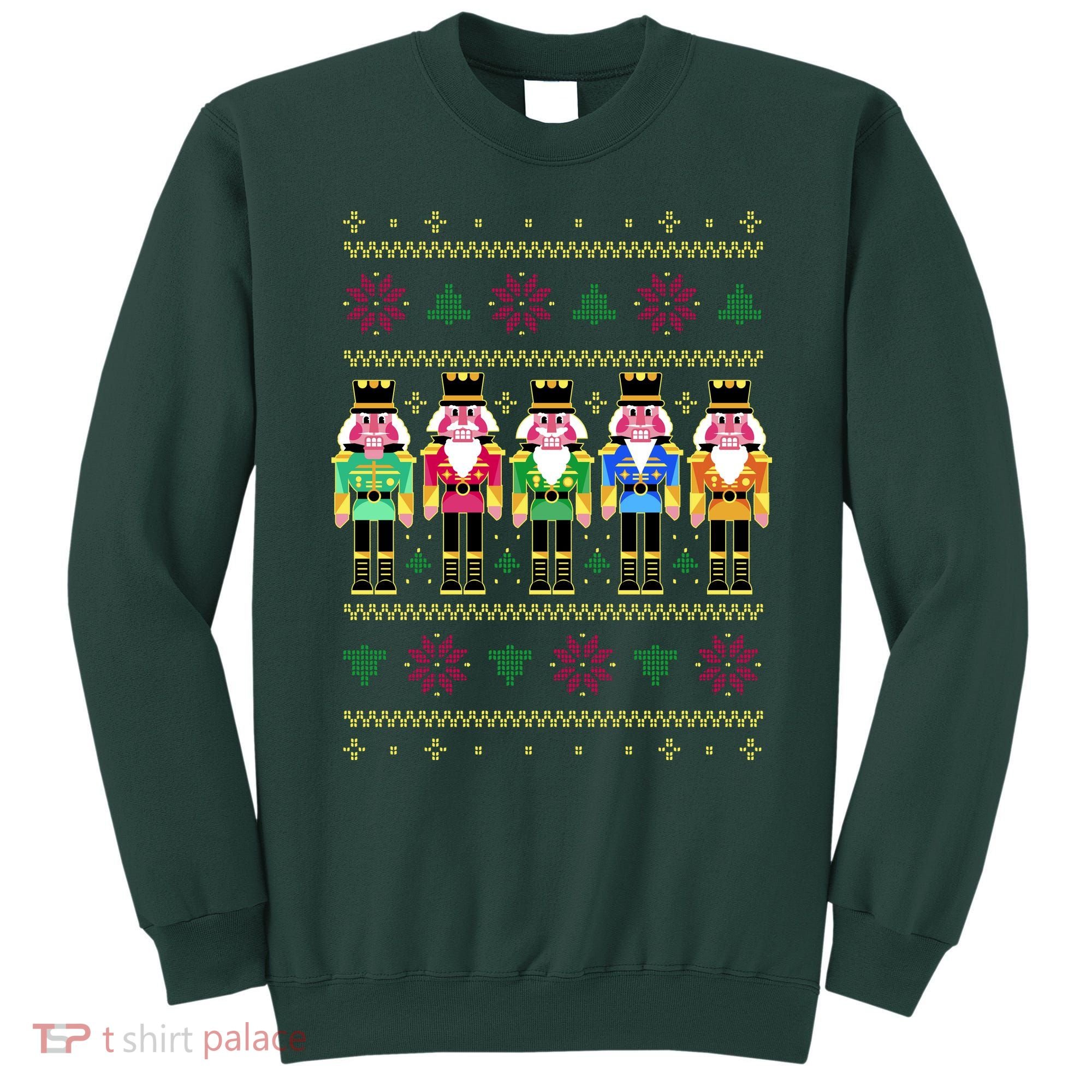 Golden Nutcracker Funny Jolly & Merry Ugly Christmas Sweatshirt