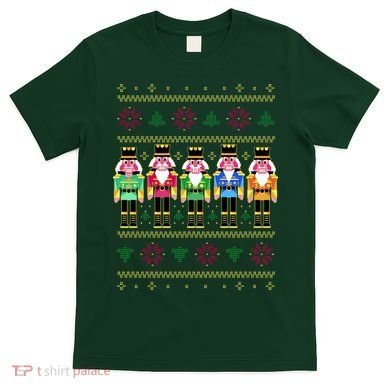 Golden Nutcracker Funny Jolly & Merry Ugly Christmas T-Shirt