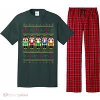 Golden Nutcracker Funny Jolly & Merry Ugly Christmas Pajama Set thumb 0
