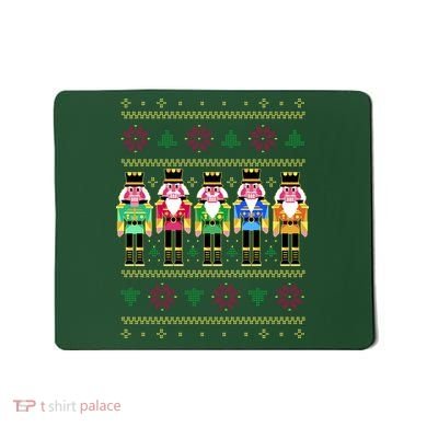 Golden Nutcracker Funny Jolly & Merry Ugly Christmas Mousepad
