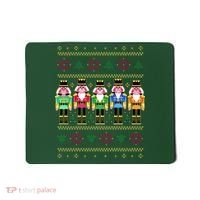 Golden Nutcracker Funny Jolly & Merry Ugly Christmas Mousepad thumb 0