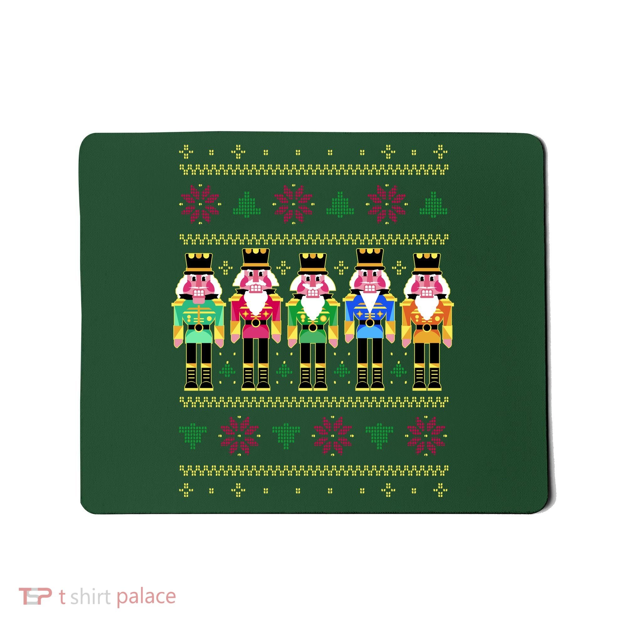 Golden Nutcracker Funny Jolly & Merry Ugly Christmas Mousepad