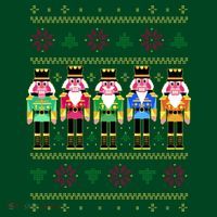 Golden Nutcracker Funny Jolly & Merry Ugly Christmas Mousepad thumb 1