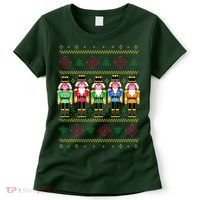 Golden Nutcracker Funny Jolly & Merry Ugly Christmas Women's T-Shirt thumb 0