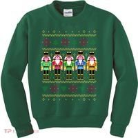 Golden Nutcracker Funny Jolly & Merry Ugly Christmas Kids Sweatshirt thumb 0