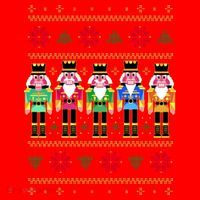 Golden Nutcracker Funny Jolly & Merry Ugly Christmas Santa Hat thumb 1