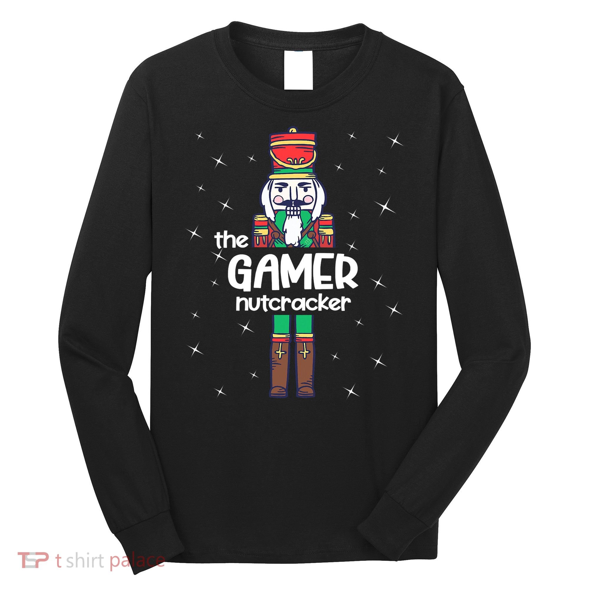 Gamer Nutcracker Family Matching Funny Pajama Long Sleeve Shirt