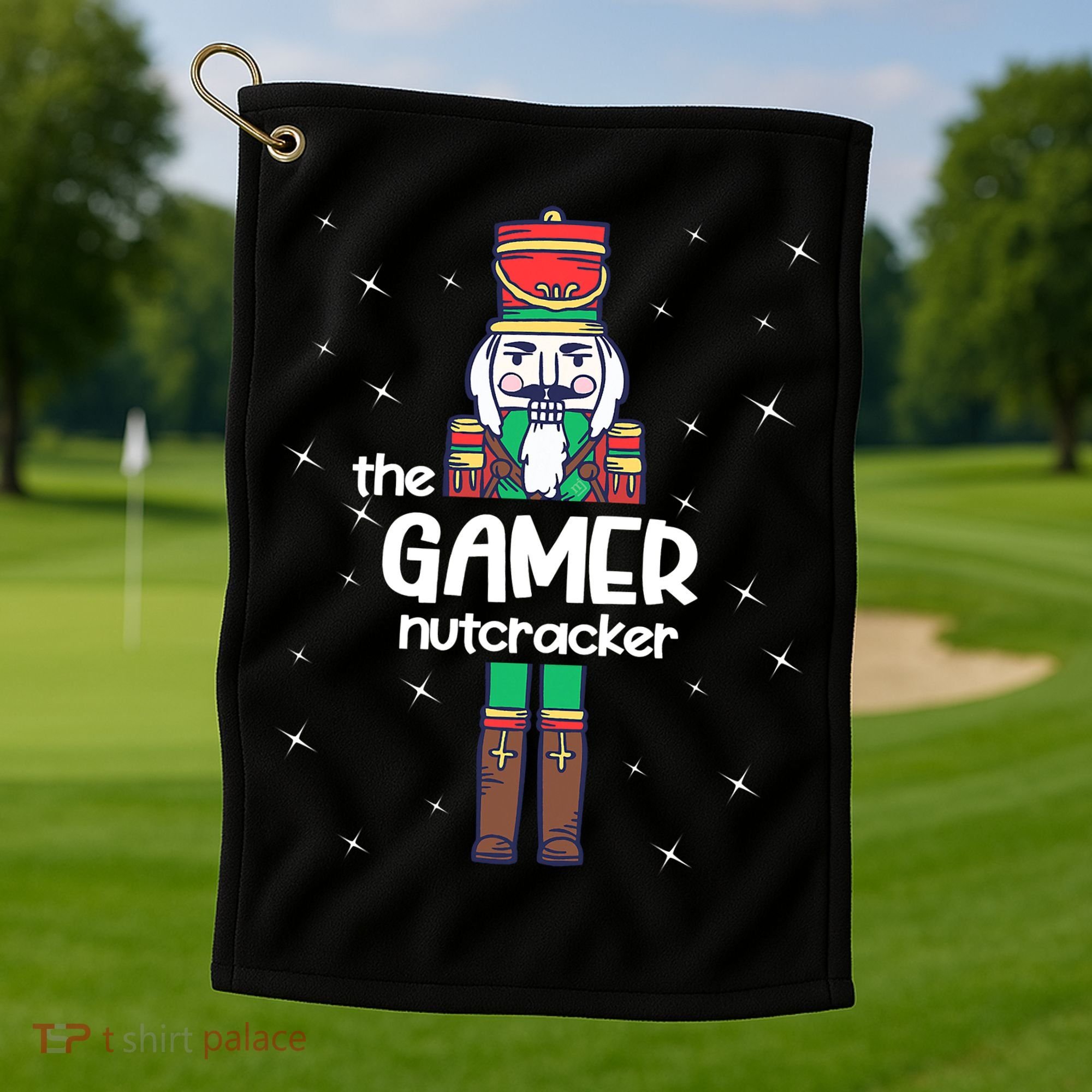 Gamer Nutcracker Family Matching Funny Pajama Golf Towel