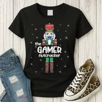 Gamer Nutcracker Family Matching Funny Pajama Women's T-Shirt thumb 3