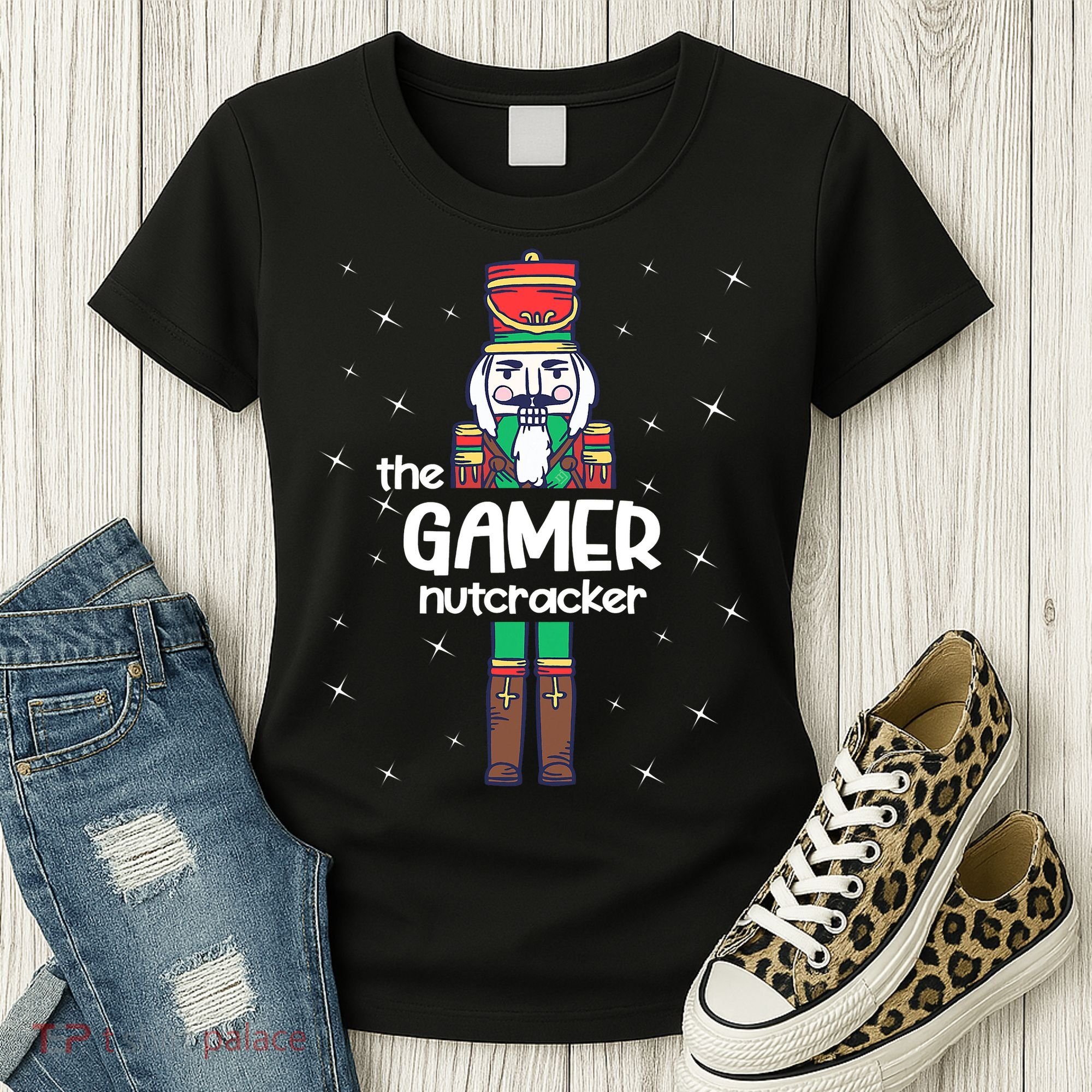 Gamer Nutcracker Family Matching Funny Pajama Women's T-Shirt