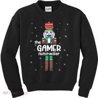Gamer Nutcracker Family Matching Funny Pajama Kids Sweatshirt thumb 0