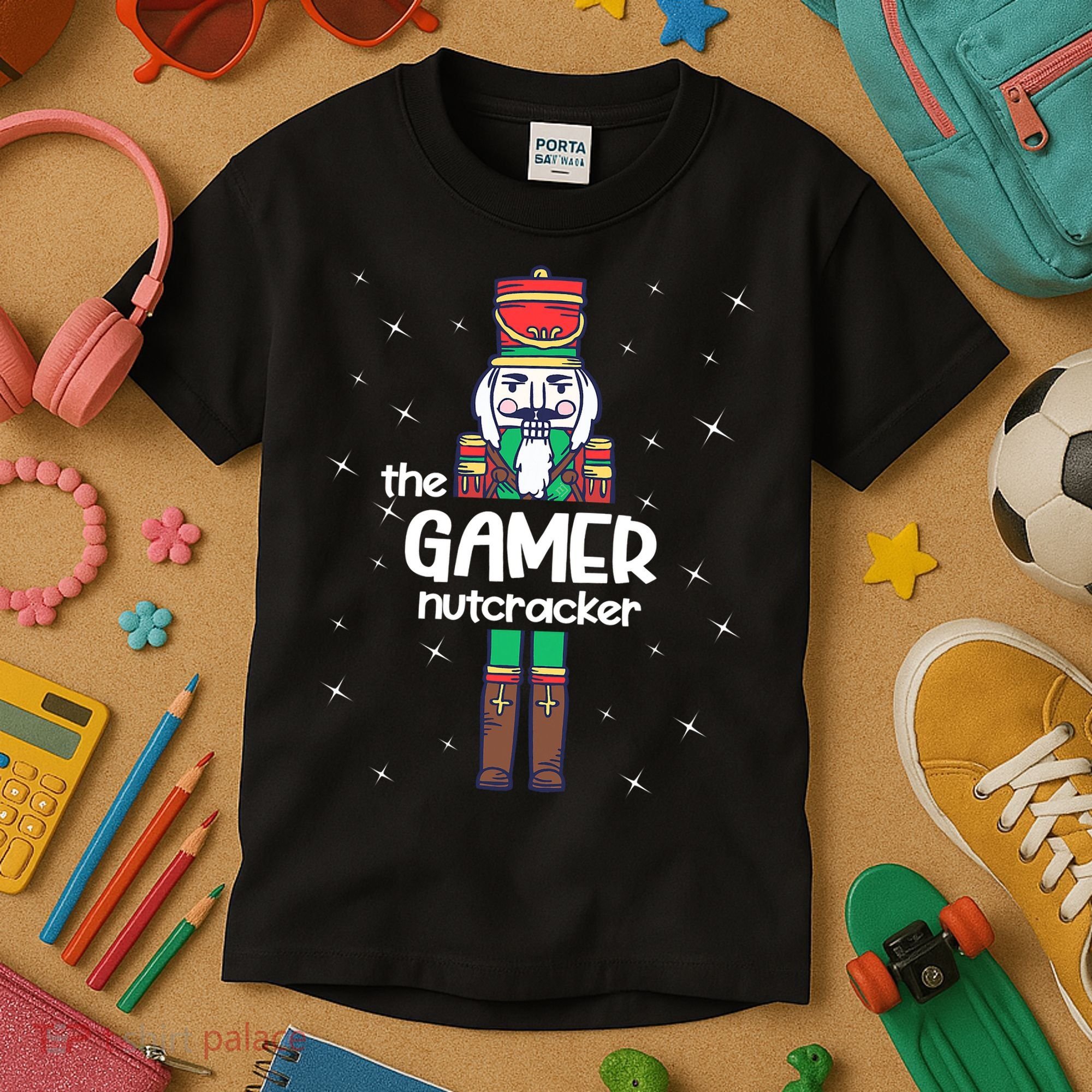 Gamer Nutcracker Family Matching Funny Pajama Kids T-Shirt