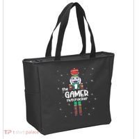 Gamer Nutcracker Family Matching Funny Pajama Tote Bag thumb 2