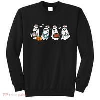 Ghost Nurses Halloween Crew Funny Costume Scrub Top Sweatshirt thumb 0