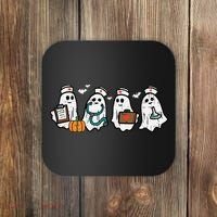 Ghost Nurses Halloween Crew Funny Costume Scrub Top Coaster thumb 0