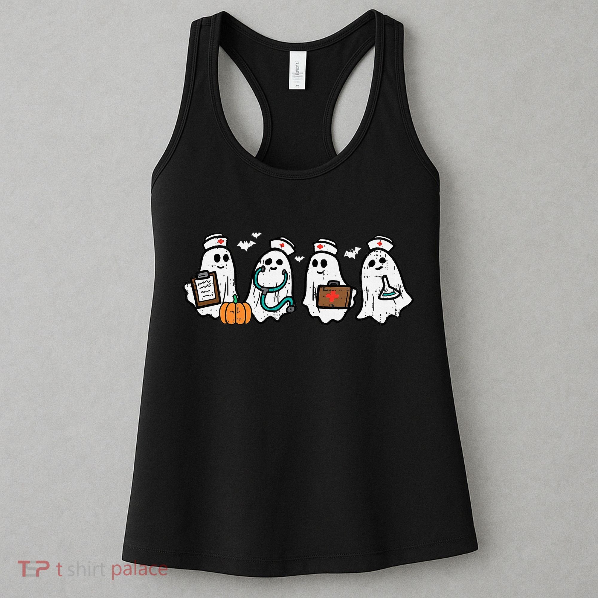 Ghost Nurses Halloween Crew Funny Costume Scrub Top Women's Tank Top