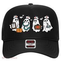 Ghost Nurses Halloween Crew Funny Costume Scrub Top Hat thumb 0