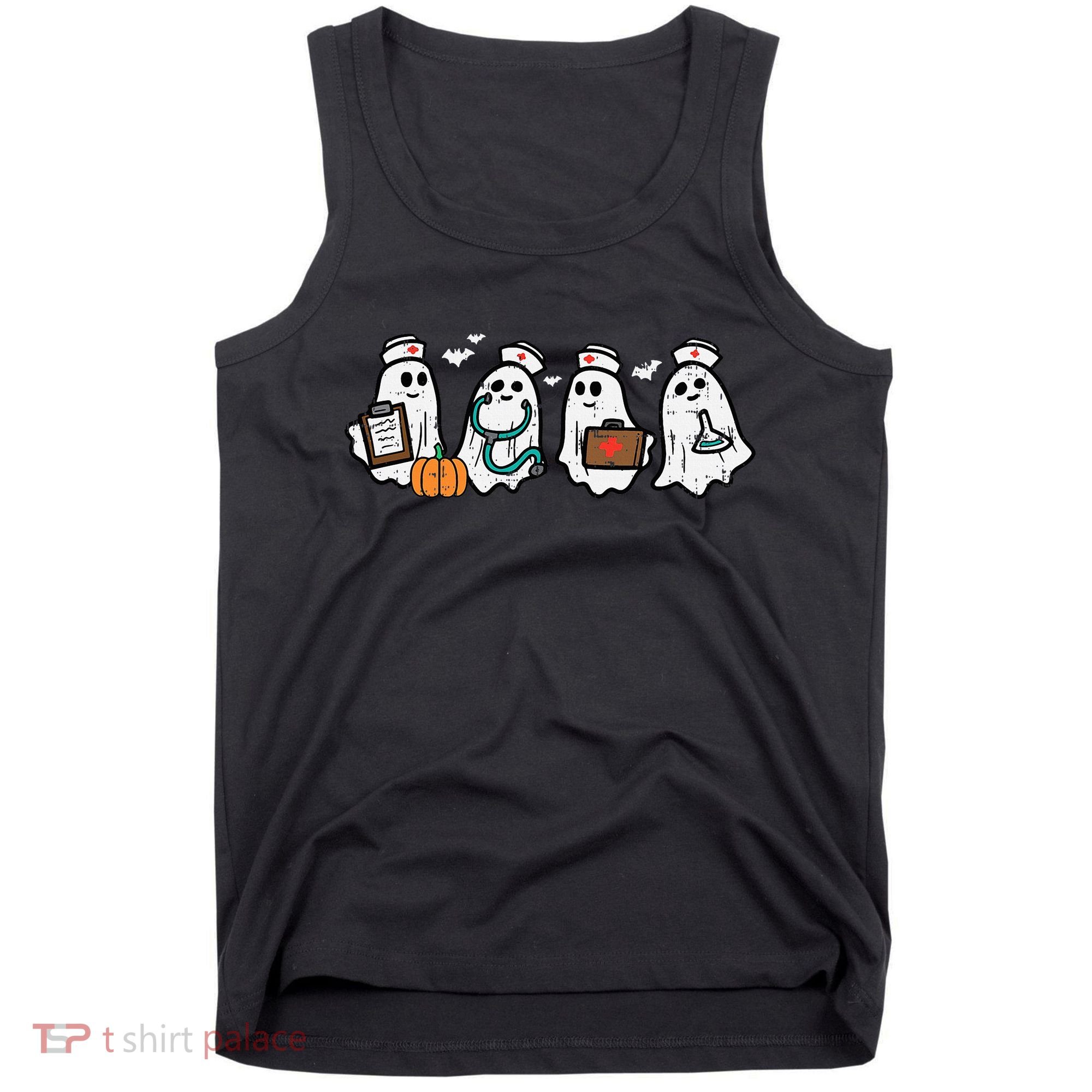 Ghost Nurses Halloween Crew Funny Costume Scrub Top Tank Top