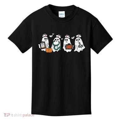 Ghost Nurses Halloween Crew Funny Costume Scrub Top Kids T-Shirt