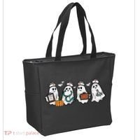 Ghost Nurses Halloween Crew Funny Costume Scrub Top Tote Bag thumb 2