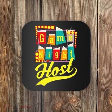 Game Night Host Family Board Game Trivia Night Coaster