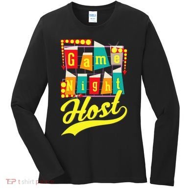 Game Night Host Family Board Game Trivia Night Women's Long Sleeve Shirt