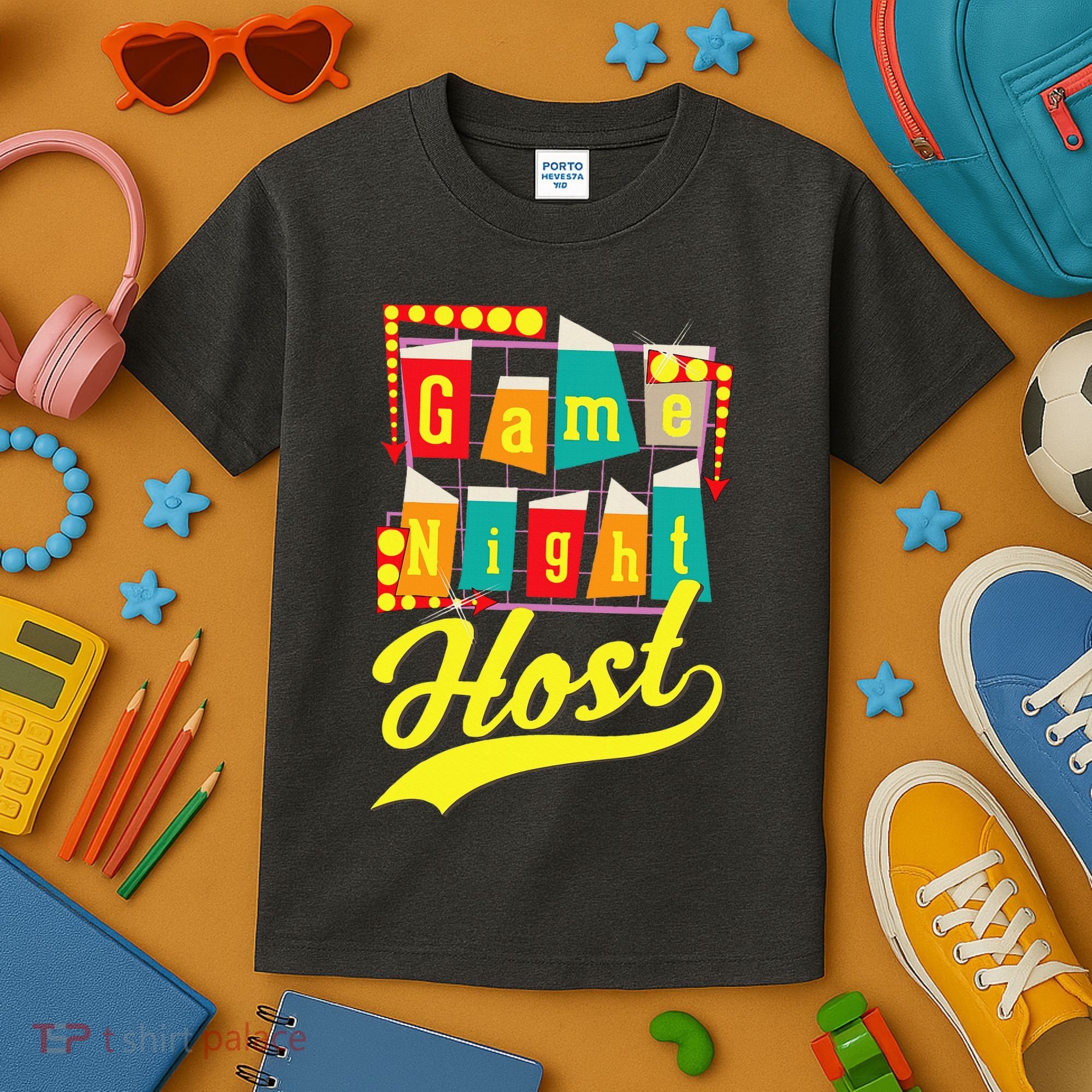 Game Night Host Family Board Game Trivia Night Kids T-Shirt