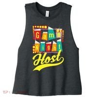 Game Night Host Family Board Game Trivia Night Women's Racerback Cropped Tank thumb 0