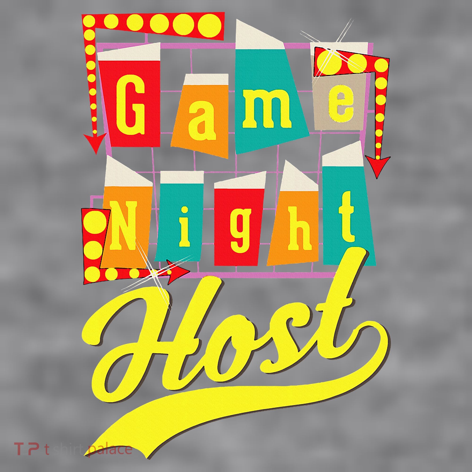 Game Night Host Family Board Game Trivia Night Women's Racerback Cropped Tank
