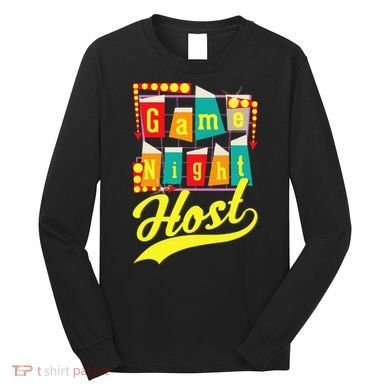 Game Night Host Family Board Game Trivia Night Long Sleeve Shirt