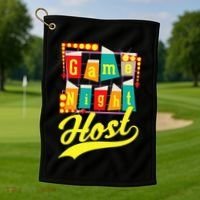 Game Night Host Family Board Game Trivia Night Golf Towel thumb 1