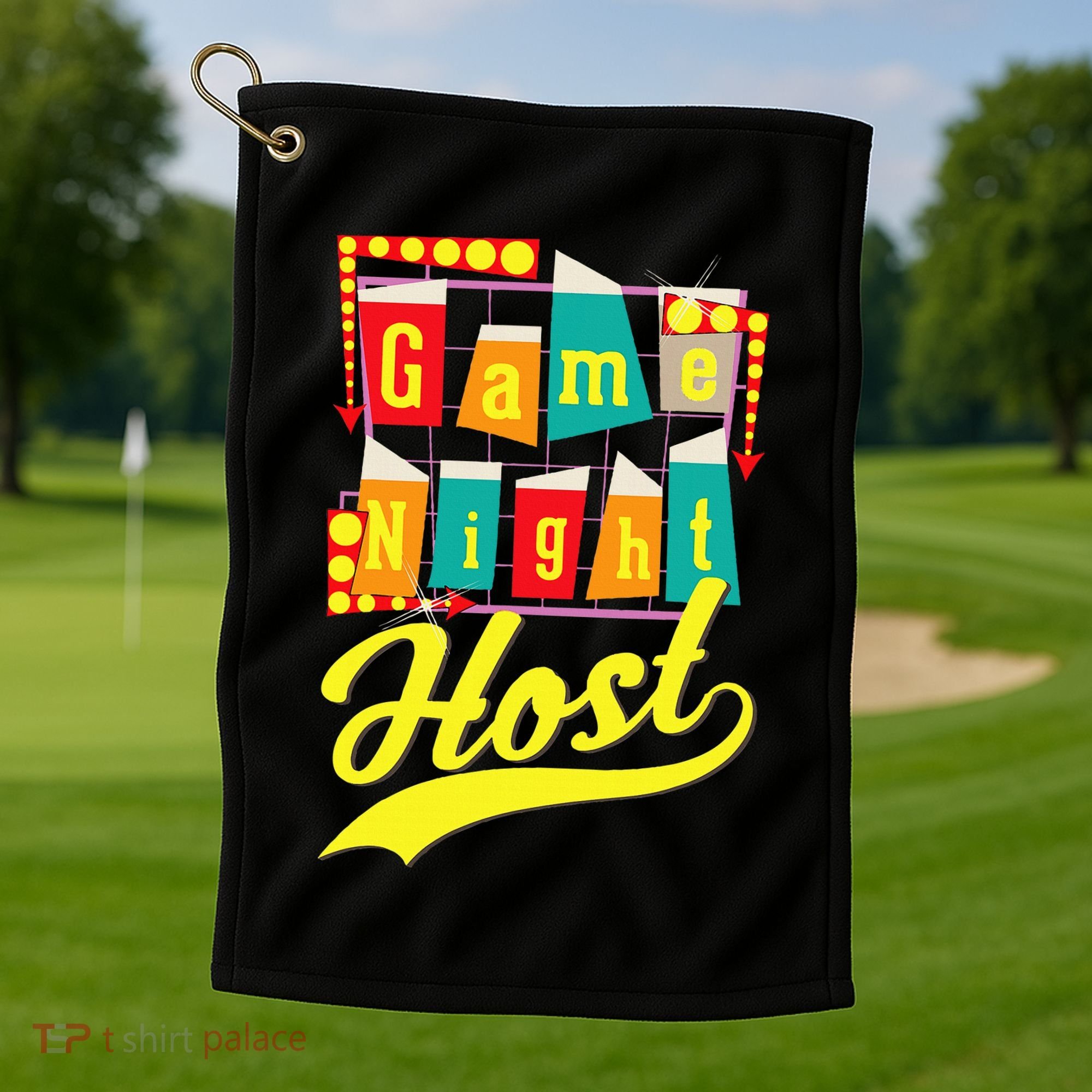 Game Night Host Family Board Game Trivia Night Golf Towel