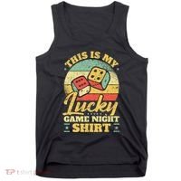 Game Night Host I Lucky Board Game Night Tank Top thumb 0