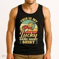 Game Night Host I Lucky Board Game Night Tank Top thumb 3