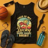 Game Night Host I Lucky Board Game Night Tank Top thumb 4