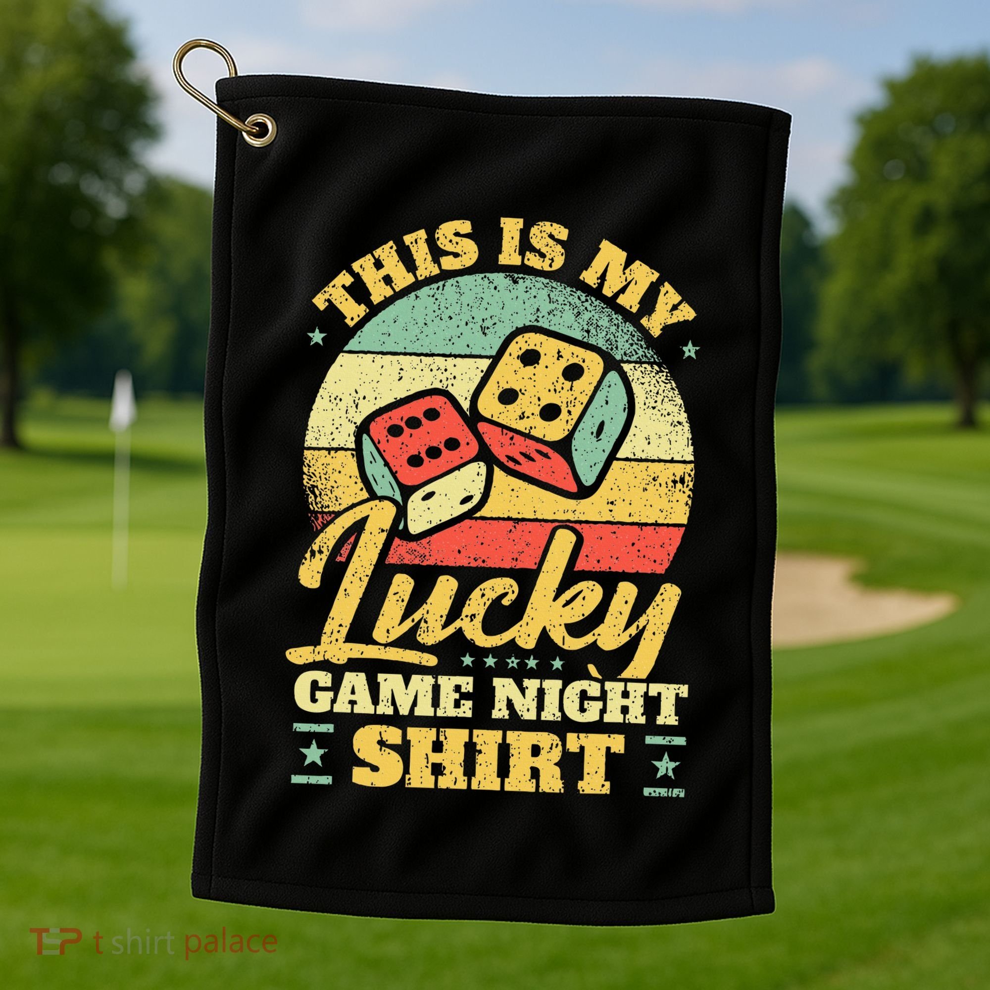 Game Night Host I Lucky Board Game Night Golf Towel