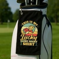 Game Night Host I Lucky Board Game Night Golf Towel thumb 2