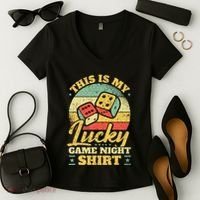 Game Night Host I Lucky Board Game Night Women's V-Neck T-Shirt thumb 2