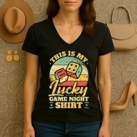 Game Night Host I Lucky Board Game Night Women's V-Neck T-Shirt thumb 3
