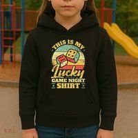 Game Night Host I Lucky Board Game Night Kids Hoodie thumb 3
