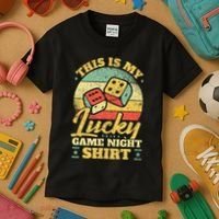 Game Night Host I Lucky Board Game Night Kids T-Shirt thumb 3
