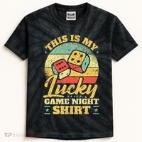 Game Night Host I Lucky Board Game Night Kids Tie-Dye T-Shirt thumb 0