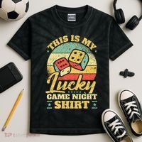 Game Night Host I Lucky Board Game Night Kids Tie-Dye T-Shirt thumb 2