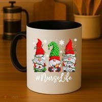 Gnomes Nurse Life Funny Christmas Holiday Funny Coffee Mug thumb 4