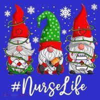 Gnomes Nurse Life Funny Christmas Holiday Funny Hoodie thumb 2