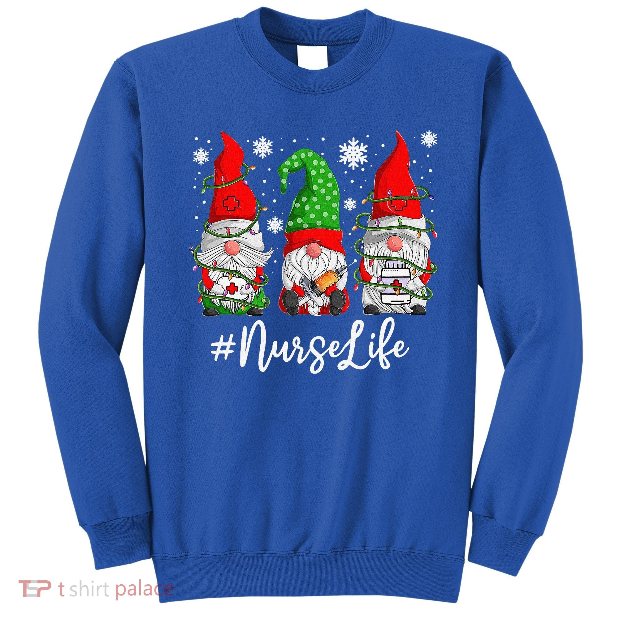 Gnomes Nurse Life Funny Christmas Holiday Funny Sweatshirt