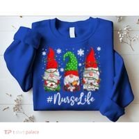 Gnomes Nurse Life Funny Christmas Holiday Funny Sweatshirt thumb 2