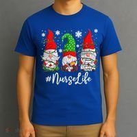 Gnomes Nurse Life Funny Christmas Holiday Funny T-Shirt thumb 3