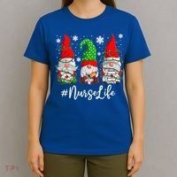 Gnomes Nurse Life Funny Christmas Holiday Funny T-Shirt thumb 4